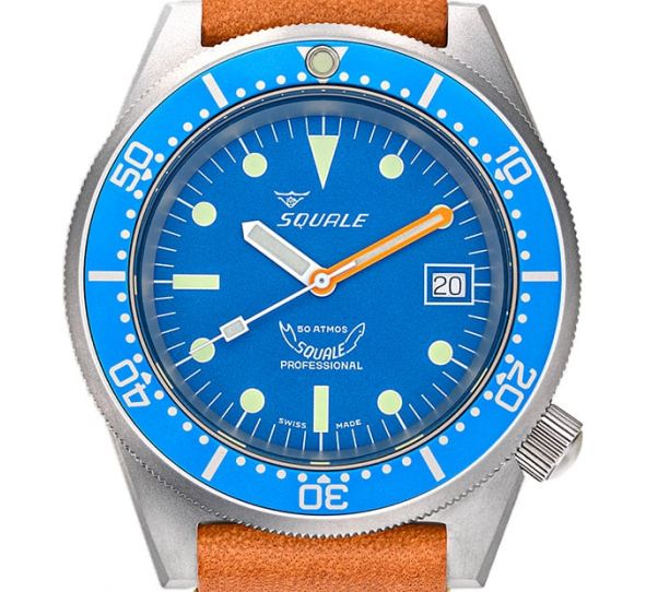 Montre Squale 1521 Blue Blasted Leather