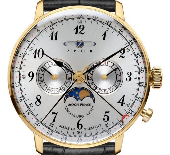 LZ 129 Hindenburg Moonphase Or/Noir - Zeppelin