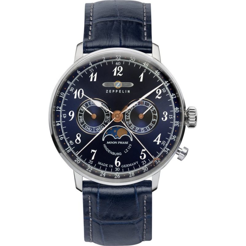 LZ 129 Hindenburg Moonphase Bleu - Zeppelin