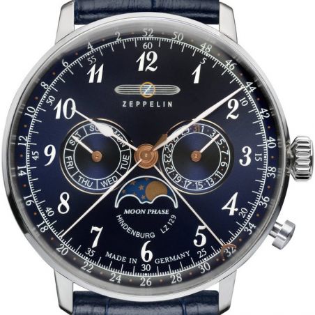 LZ 129 Hindenburg Moonphase Bleu - Zeppelin