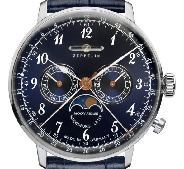 LZ 129 Hindenburg Moonphase Bleu - Zeppelin