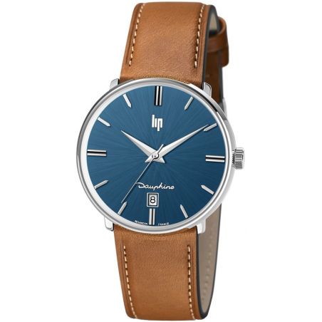 Dauphine 38mm Blue/Gold Leather - LIP 