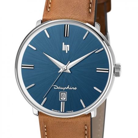 Dauphine 38mm Blue/Gold Leather - LIP 