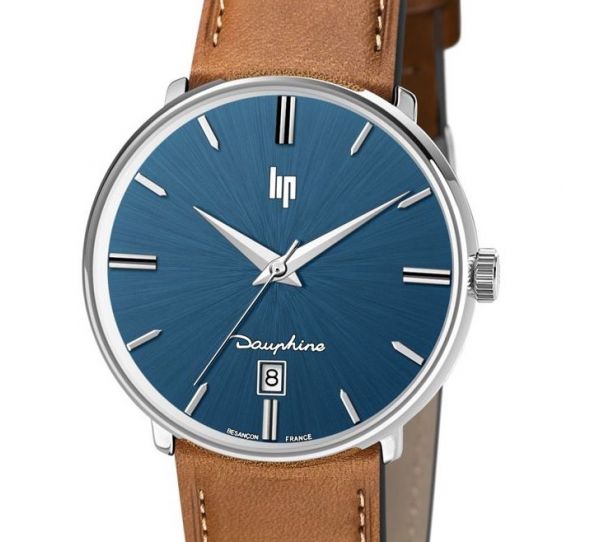 Dauphine 38mm Blue/Gold Leather - LIP 