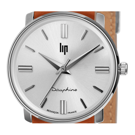 Dauphine 29mm Silver/Brown-Orange Leather - LIP 