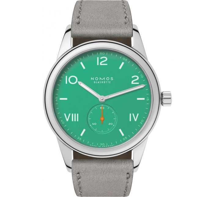 Montre Nomos Club Campus 38 Electric Green Leather