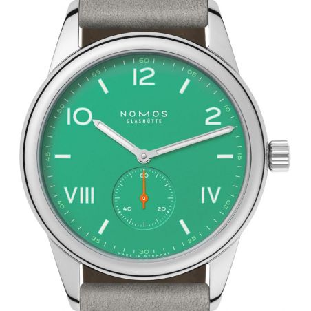 Montre Nomos Club Campus 38 Electric Green Leather