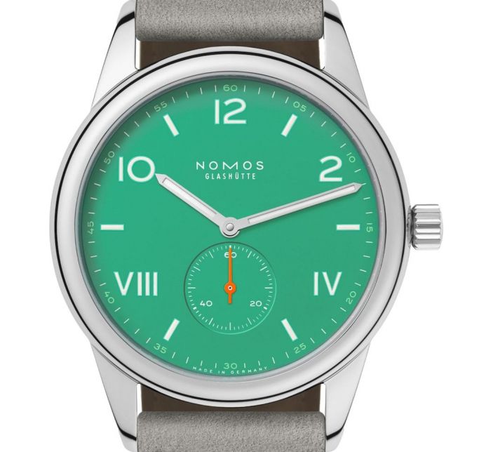 Montre Nomos Club Campus 38 Electric Green Leather