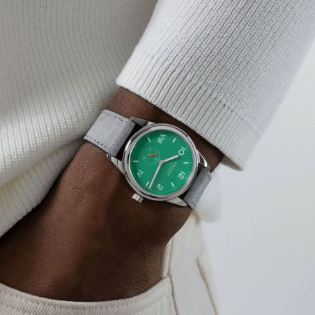 Montre Nomos Club Campus 38 Electric Green Leather