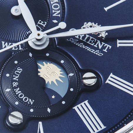 Montre Orient Sun and Moon Blue RA-AK0011D