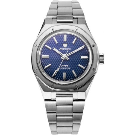 Montre Nivada Grenchen F77 Blue No Date 68001A77