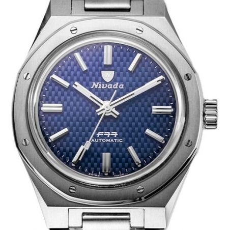 Montre Nivada Grenchen F77 Blue No Date 68001A77