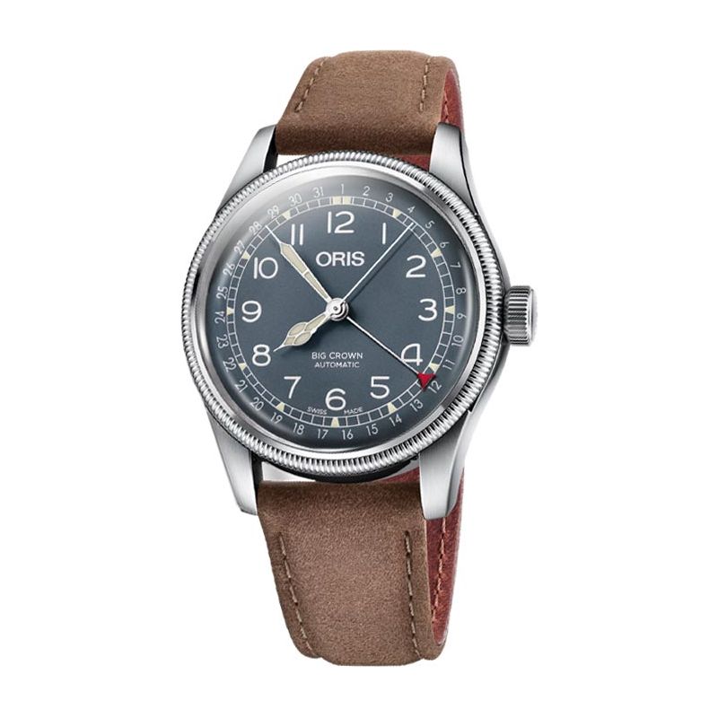 Big Crown Pointer Date 40mm Blue/Light Brown Leather - Oris 