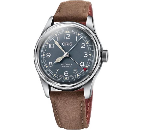 Big Crown Pointer Date 40mm Blue/Light Brown Leather - Oris 