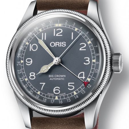 Big Crown Pointer Date 40mm Blue/Light Brown Leather - Oris 