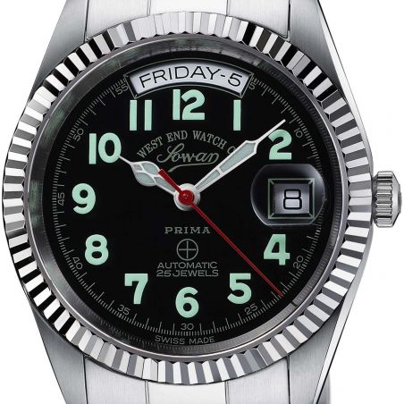 Montre West End Watch Co. The Classics Automatic Silver/Black Chiffres