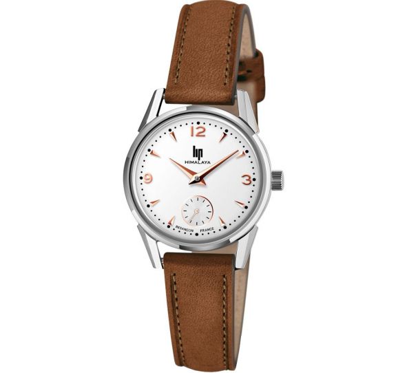 Himalaya 29mm Classic Silver/Rose Gold/Brown Leather - LIP 