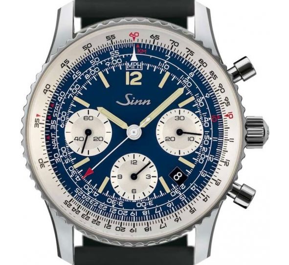 Navigation Chronograph 903 St B E Silicone Strap - Sinn 