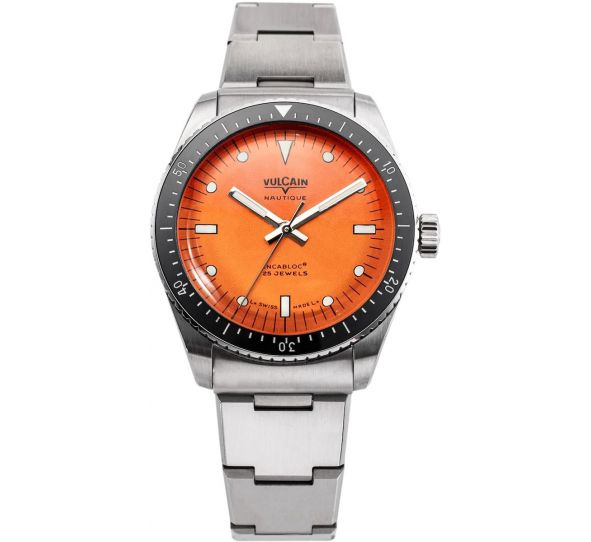 Montre Vulcain Skindiver Nautique Orange Acier