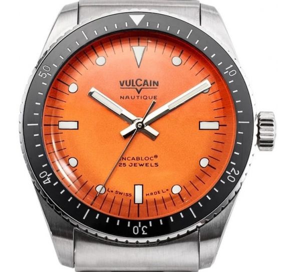 Montre Vulcain Skindiver Nautique Orange Acier