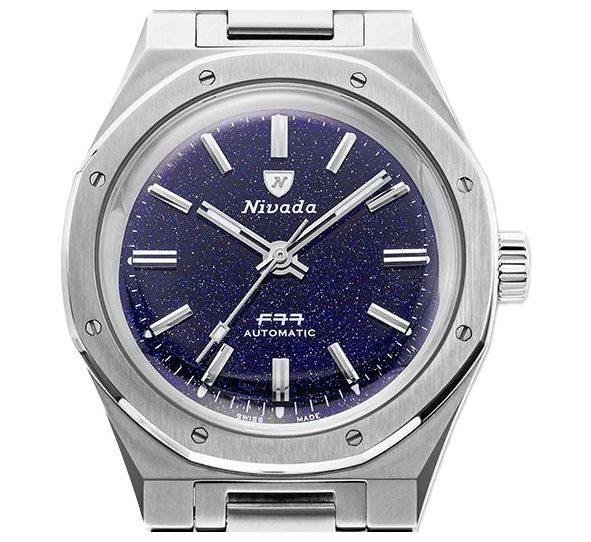 Montre Nivada Grenchen F77 Dark Blue Aventurine 68010A77  