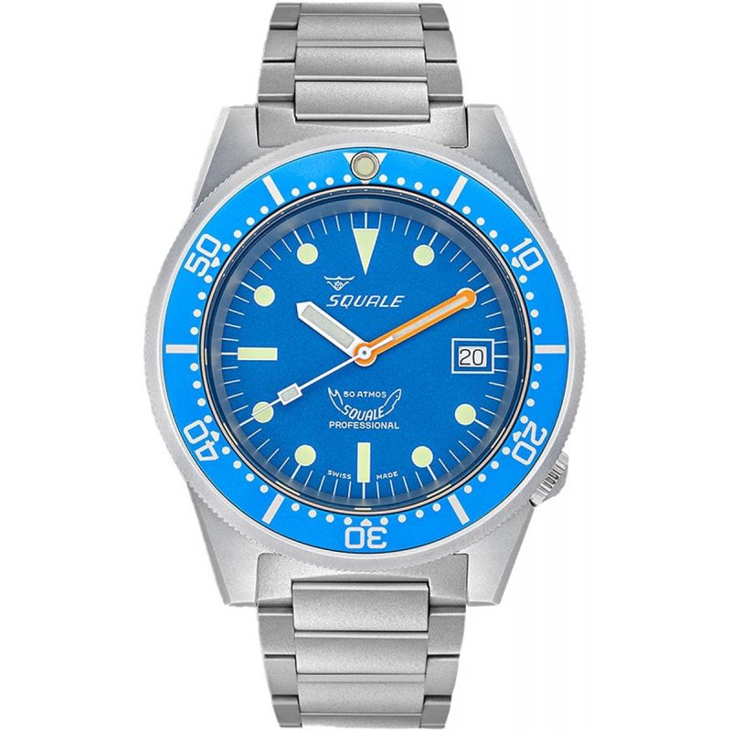 Montre Squale 1521 Blue Blasted Bracelet