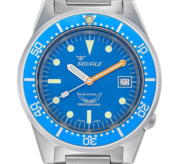 Montre Squale 1521 Blue Blasted Bracelet