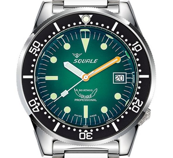 Montre Squale 1521 Green Ray Bracelet