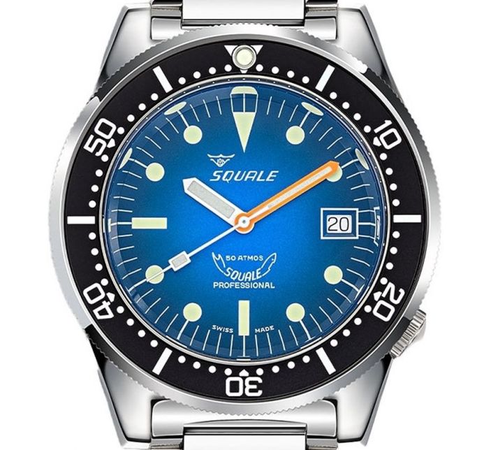 Montre Squale 1521 Blue Ray Bracelet