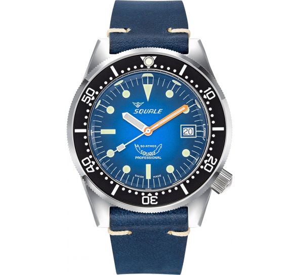 Montre Squale 1521 Blue Ray Leather