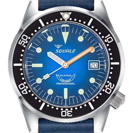 Montre Squale 1521 Blue Ray Leather