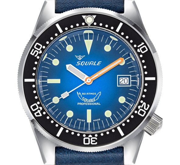 Montre Squale 1521 Blue Ray Leather