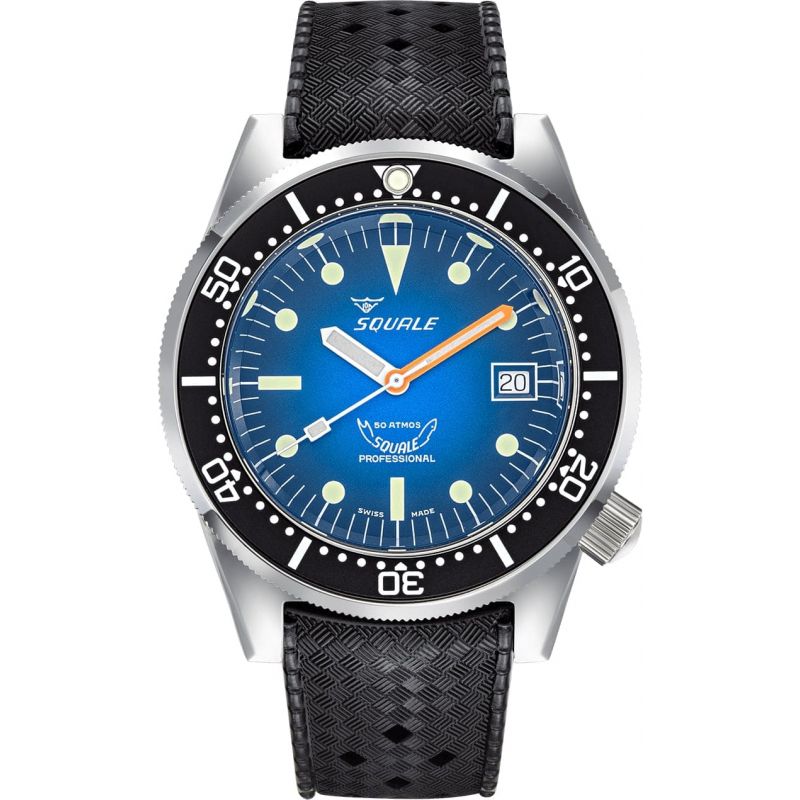 Montre Squale 1521 Blue Ray Rubber