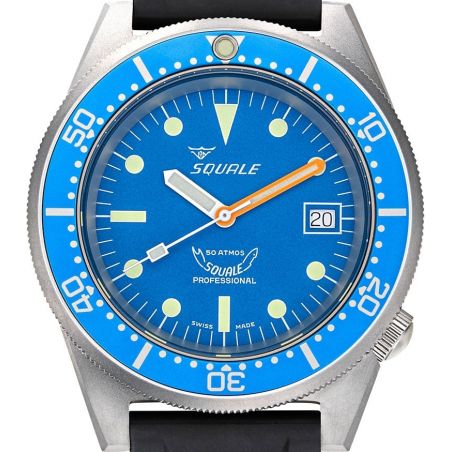 Montre Squale 1521 Blue Blasted Rubber