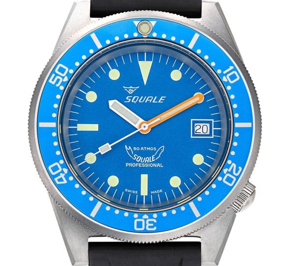 Montre Squale 1521 Blue Blasted Rubber