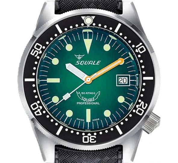 Montre Squale 1521 Green Ray Rubber