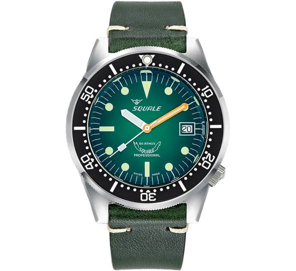 Montre Squale 1521 Green Ray Leather