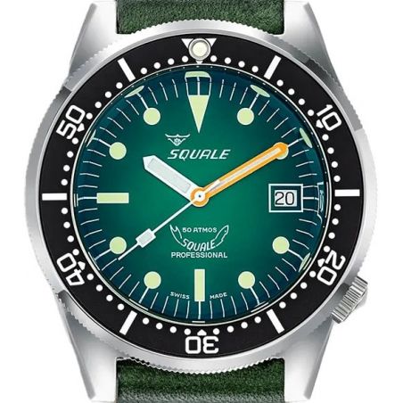 Montre Squale 1521 Green Ray Leather