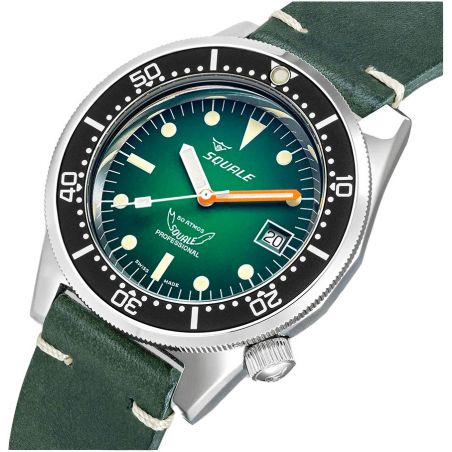 Montre Squale 1521 Green Ray Leather