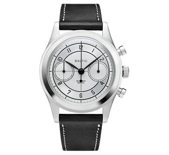 Montre Baltic Bicompax 002 Argenté / Cuir