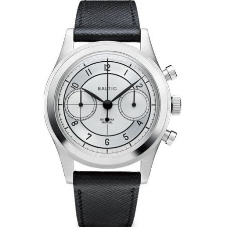 Montre Baltic Bicompax 002 Argenté / Cuir