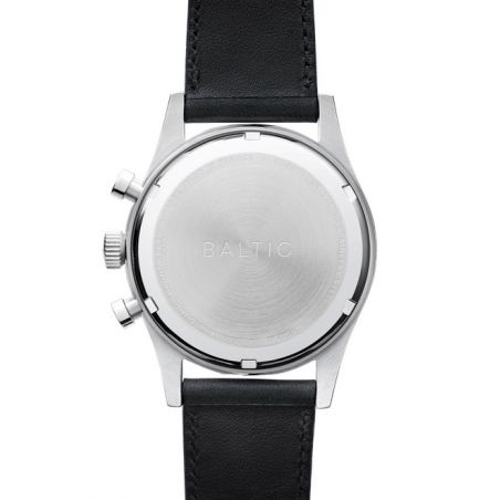 Montre Baltic Bicompax 002 Argenté / Cuir