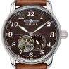** Montre Zeppelin LZ 127 Graf Zeppelin Automatique Coeur Ouvert Brun/Marron