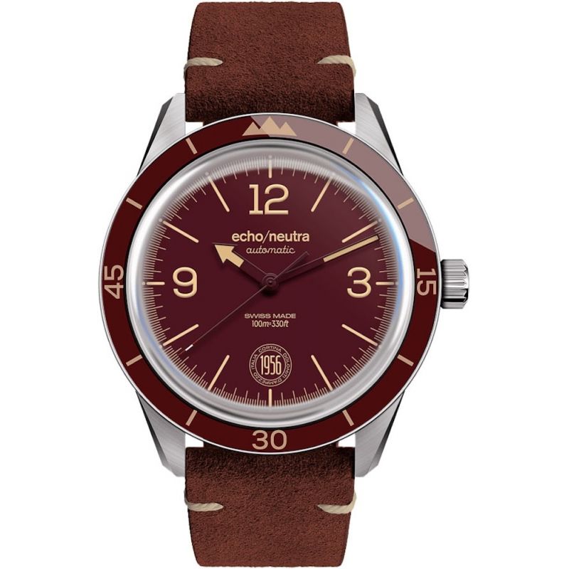 Montre Echo/Neutra Cortina 1956 3H Burgundy Red