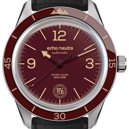 Montre Echo/Neutra Cortina 1956 3H Burgundy Red