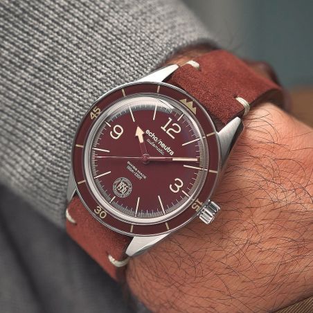 Montre Echo/Neutra Cortina 1956 3H Burgundy Red