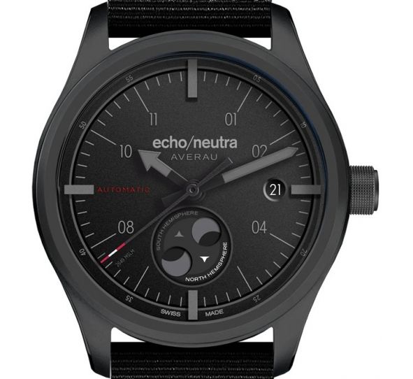 Montre echo/neutra Averau 39 Moon Phase Dark Grey PVD