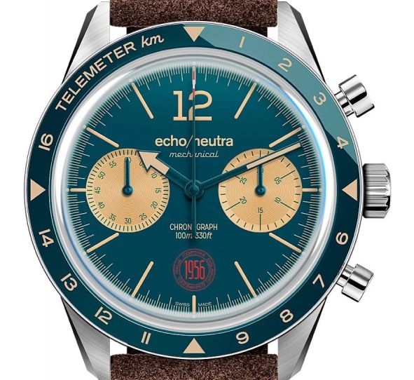 Montre Echo/Neutra Cortina 1956 Chronograph Teal