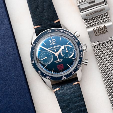 Montre Echo/Neutra Cortina 1956 Chronograph Blue Coppa d'Oro delle Dolomiti