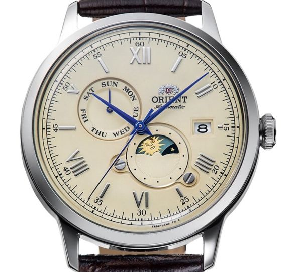 Montre Orient Bambino V9 Sun & Moon RA-AK0803Y